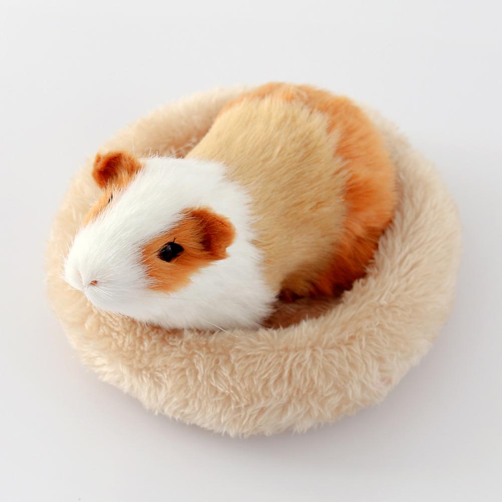 Hamsterbädd rund hamsterbädd sovmatta söt husdjurssoffa hamsterbo smådjur mjuk kudde för igelkott ekorre möss