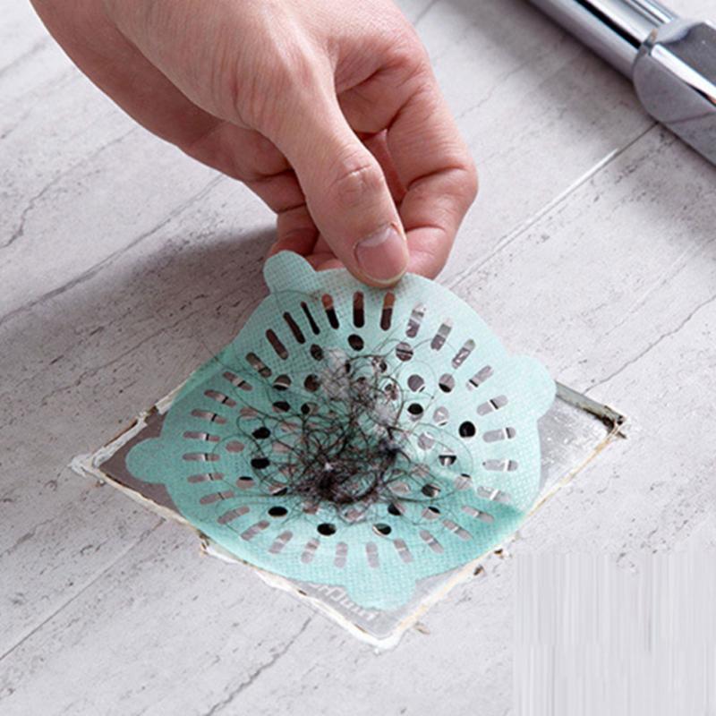 Snel ! 10Cm Keuken Wegwerp Drain Sticker Haar Filter Afvoer Gootsteen Badkamer Schoonmaken Papier Drain Stopper Stickers