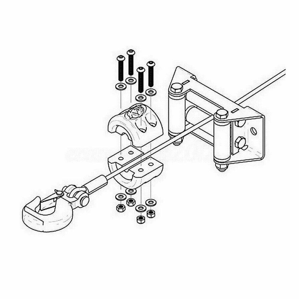 Schwarz Universal- Gummi Winde Kabel Haken Stopper Linie Sparer Für ATV UTV Winden