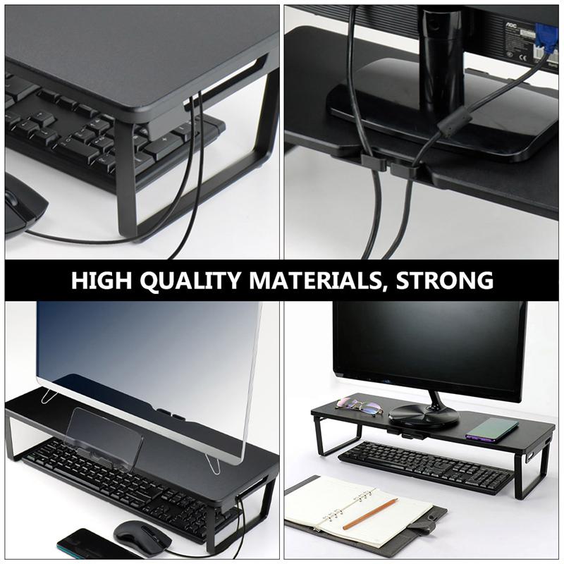 Monitor Stand Riser Aluminum Alloy Wood Computer Laptop Riser Display Holder