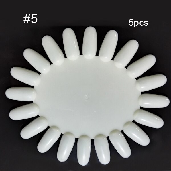 Feivielle 17 optionele tips voor valse nagels kleurenkaart oefendisplay tools transparante witte gesp ring manicure nagelkunsttool: 05