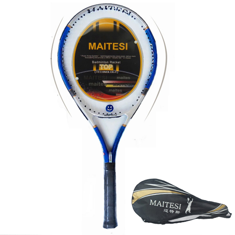Tennis Racket Carbon Aluminium Geïntegreerde Tennisracket Beginnende Beginner Training Tennisracket-40: Blue