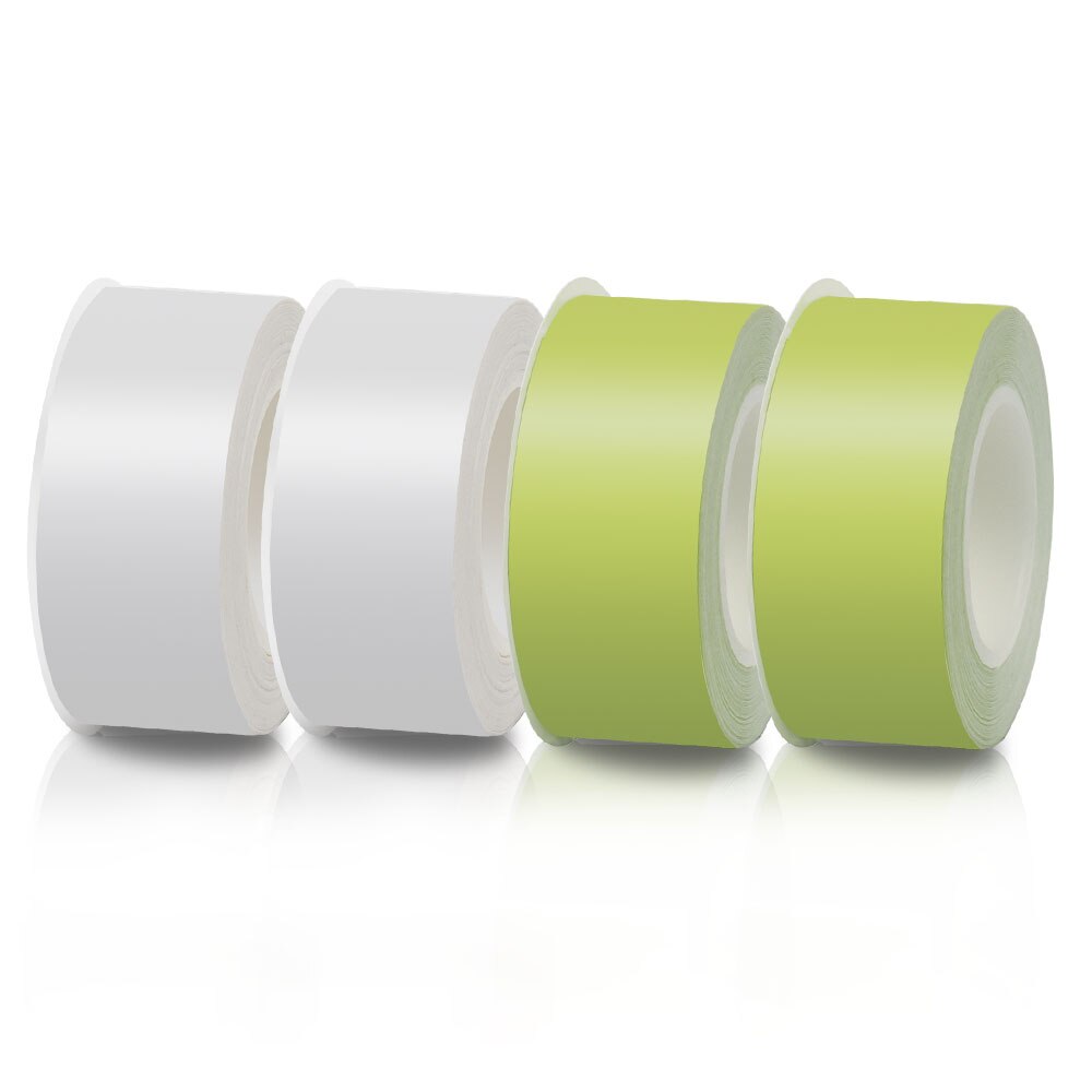 4PK 15mm taśma do króla Jim TEPRA Lite taśma LP15P LP15G LP15Y LP15R LP15B LP15S taśma z etykietami do króla Jim TEPRA drukarka do etykiet LR5E: white green