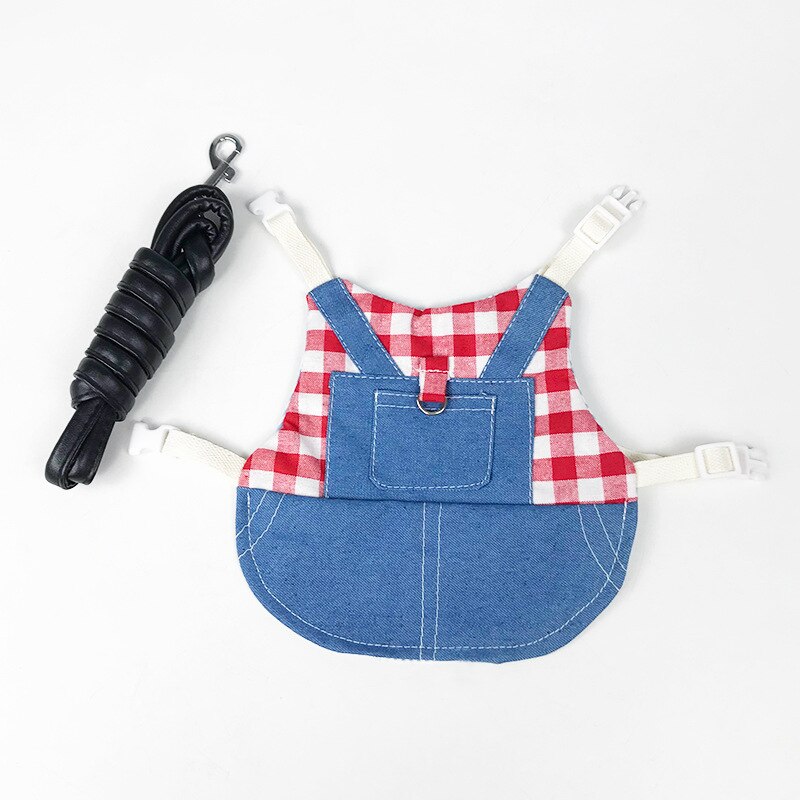 Vêtements en Denim pour petits animaux, veste, manteau, harnais, gilet, sac, chapeau, ensemble pour furet, lapin, Hamster, fournitures pour petits animaux de compagnie: B / S