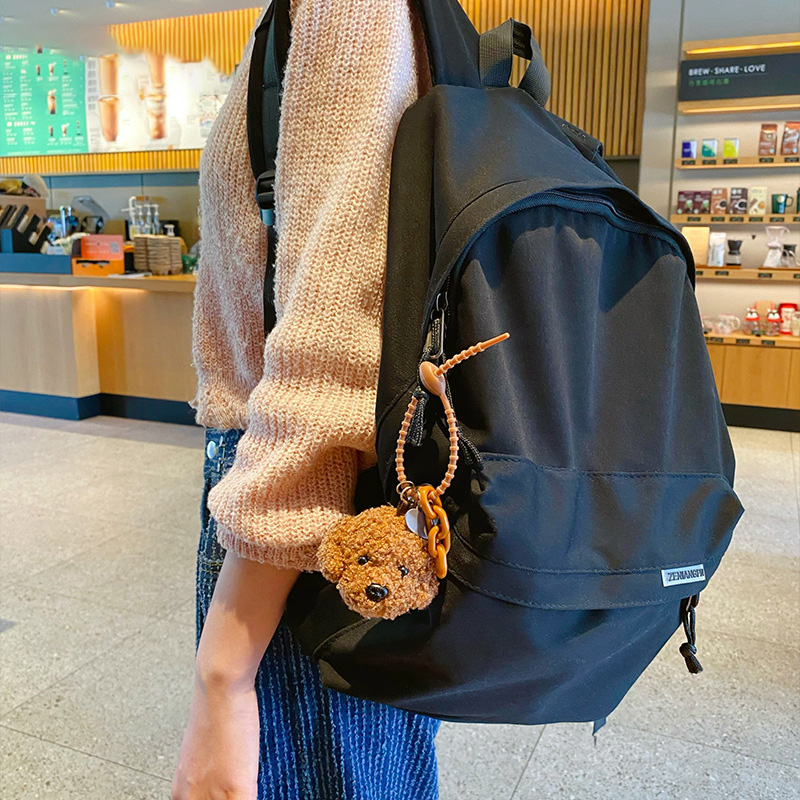 Nuevos llaveros colgantes de perro de peluche caniche de peluche para mujeres, hombres y niñas, llavero de coche, llavero, bolso, accesorios DIY, para pareja