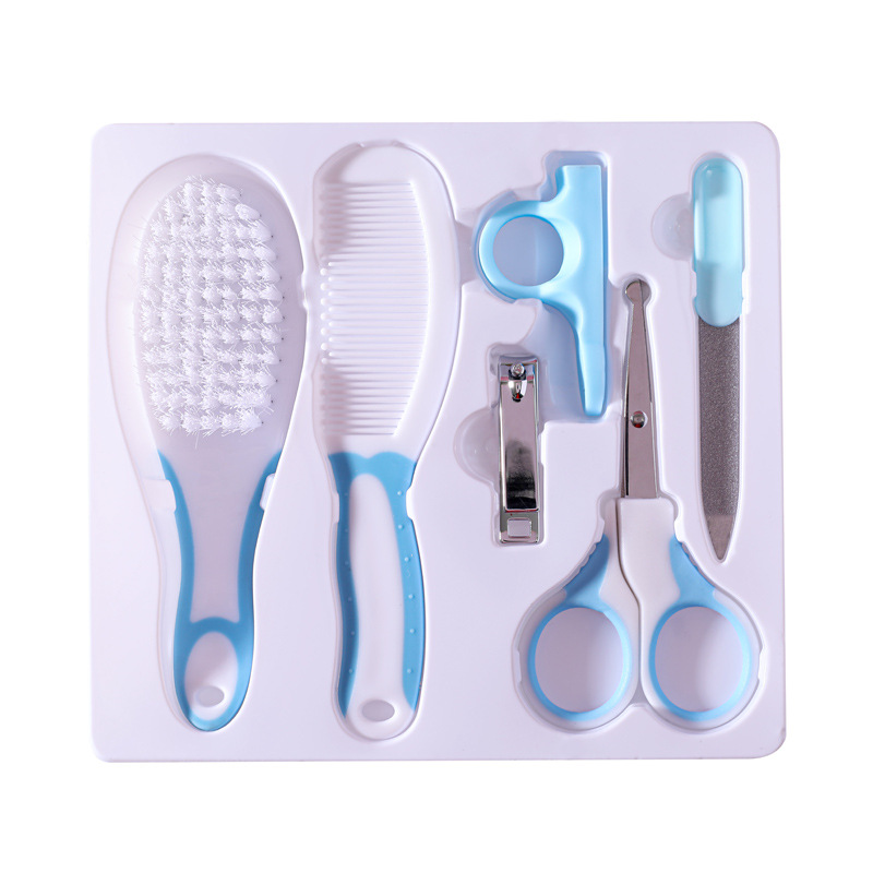6 pz/set neonato bambini chiodo capelli sanità termometro Kit spazzola per toelettatura cura del bambino elementi essenziali neonato materiale sicurezza