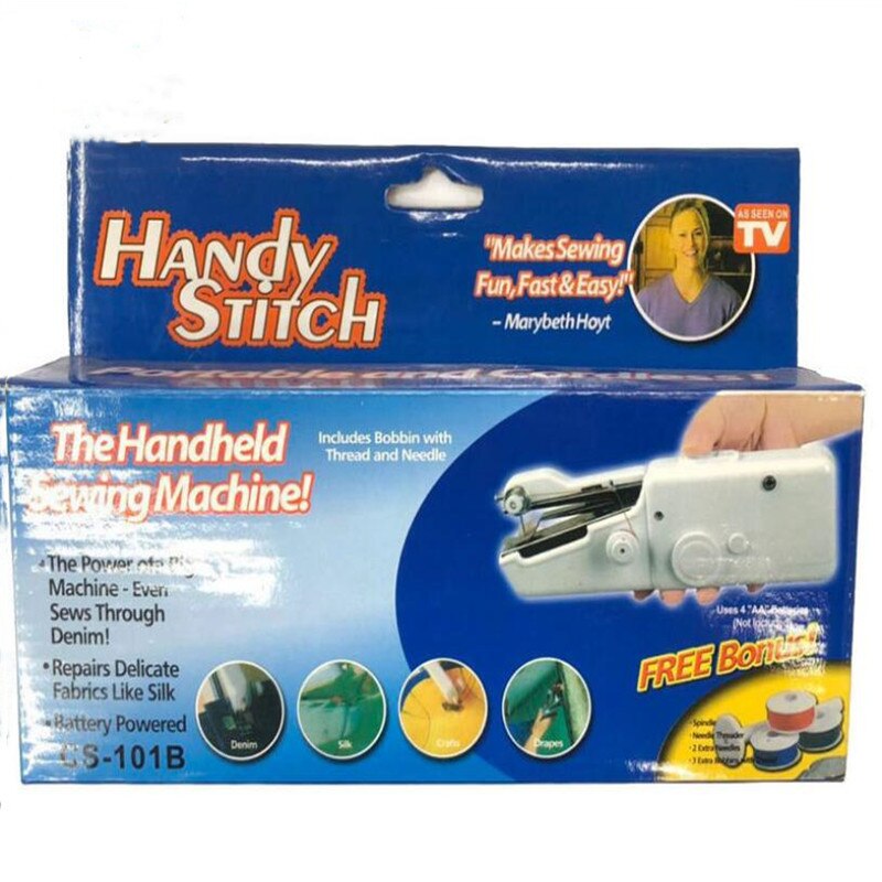 Huishoudelijke Mini Naaimachine Quick Stitch Naaien Handwerken Cordless Kleding Stoffen Elektronische Naaimachine Optioneel Eu Plug