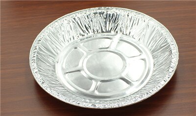 XMT-HOME disposable pizza tray foil plate foil BBQ plates kitchen cooking tools thickening aluminum dish plates 125pcs/lot: 6 inch