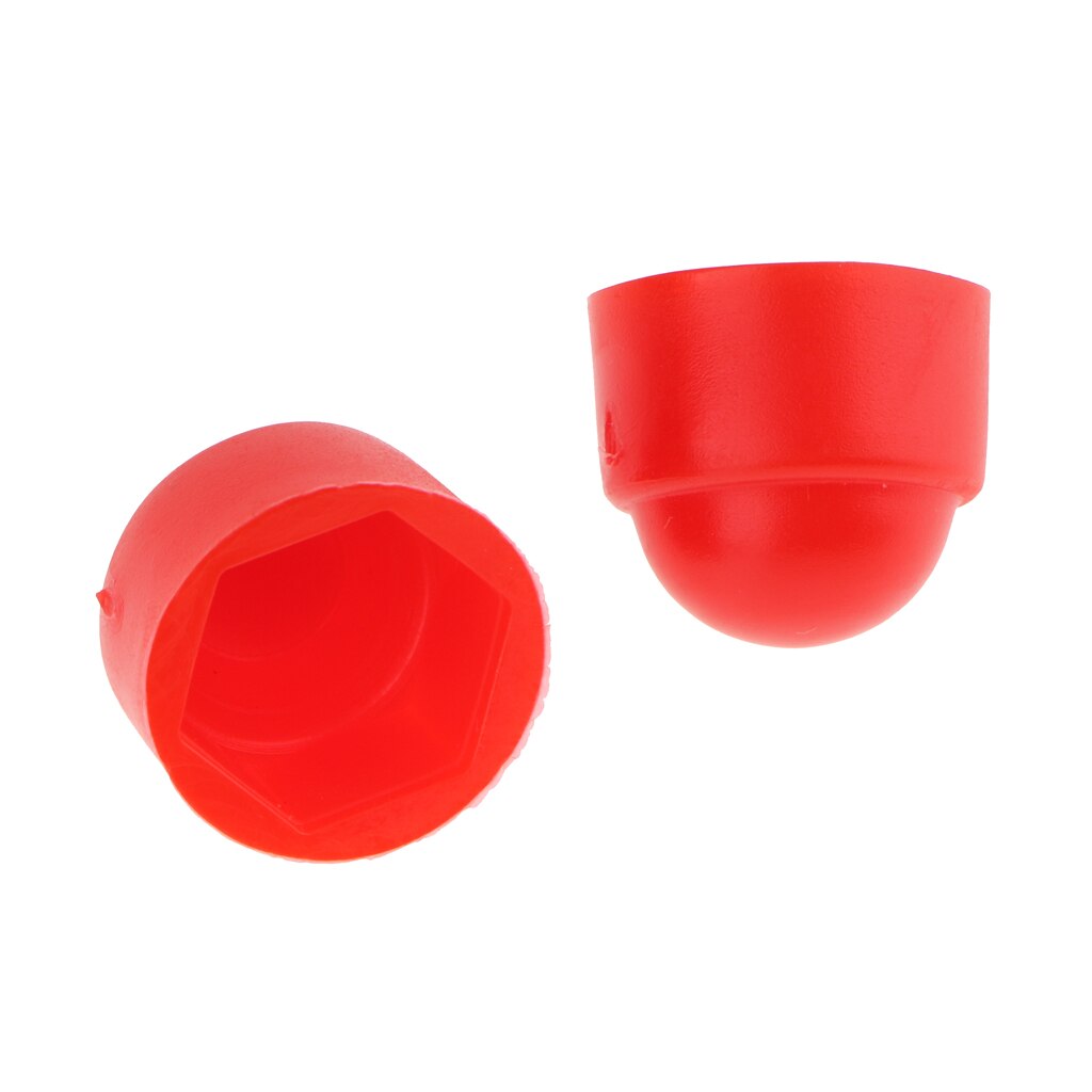 10 st röd plastkupol med sexkantsmutter skyddslock  m6 10 x 13mm