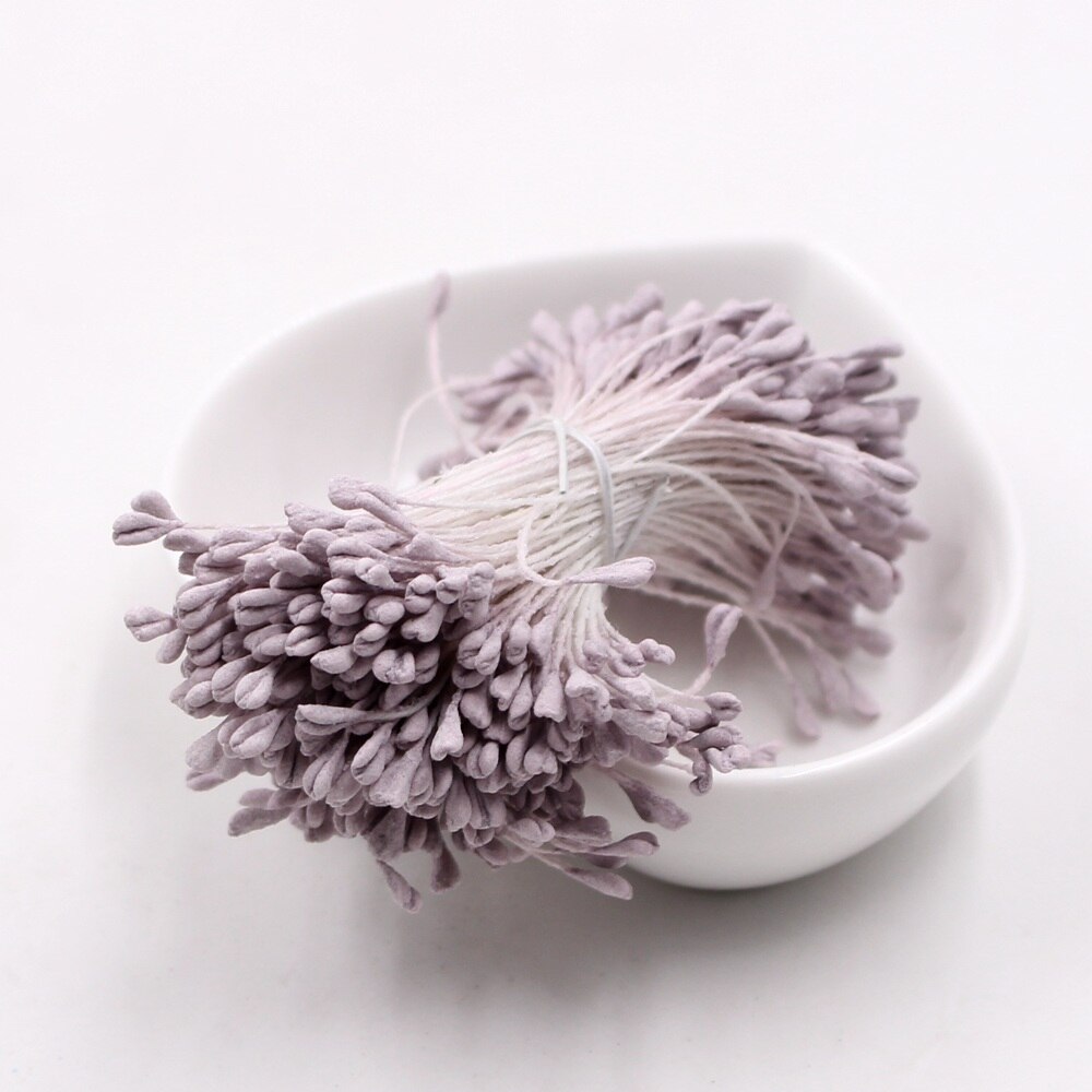 360Pcs/lot Mini Flower Stamen Artificial Flowers Pistil Wedding Party Decoration DIY Scrapbook Handmade Craft Flower Accessories: Purple