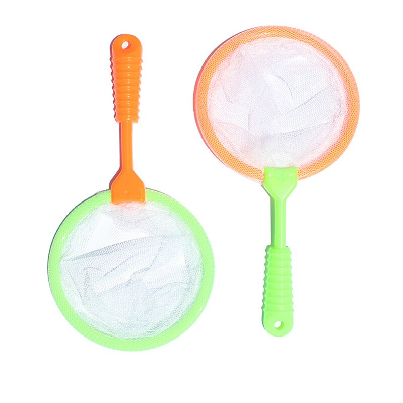 style Beach toy 3D Aquarium Fish Tank Catch Net plastic Steel Rod Fishing Round Square Pocket Shrimp Catching Nets 22cm
