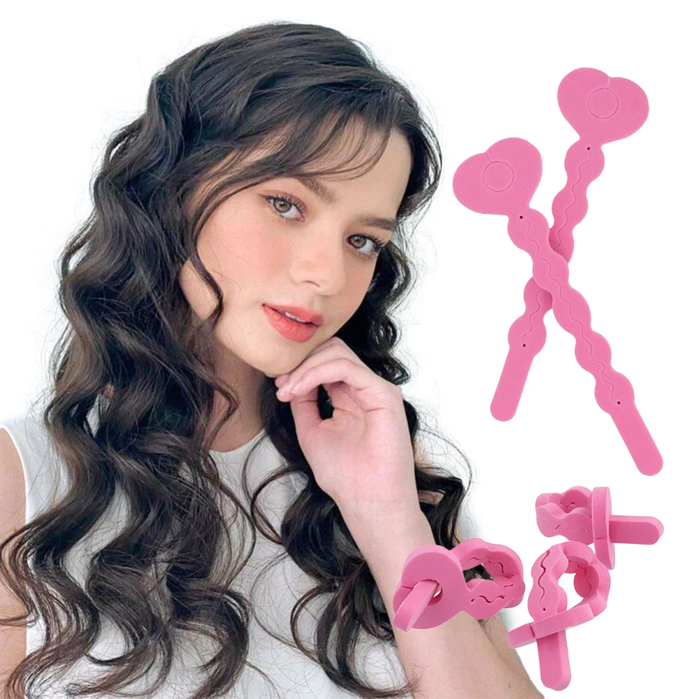 6 Stuks Haar Spons Rollers Set Roze Flexibele Zacht Schuim Zwaaien Curling En Styling Rollers Voor Vrouwen Haar Diy Kapper accessoires
