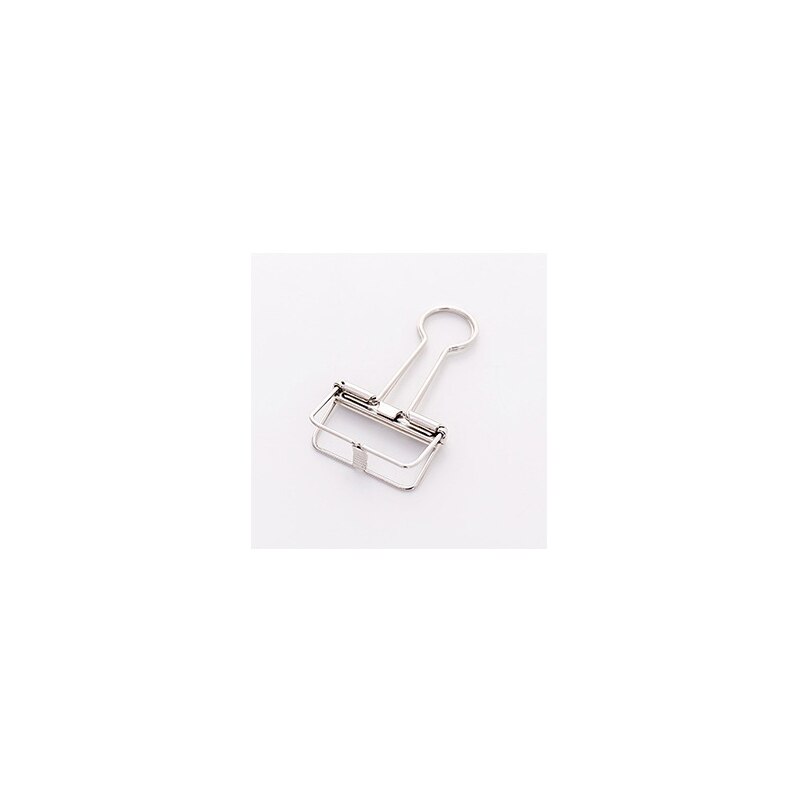 1Piece Colour Metal Clips folder Binder clip Exquisite Ticket clip Food packaging Stationery school office Supply: Medium silver