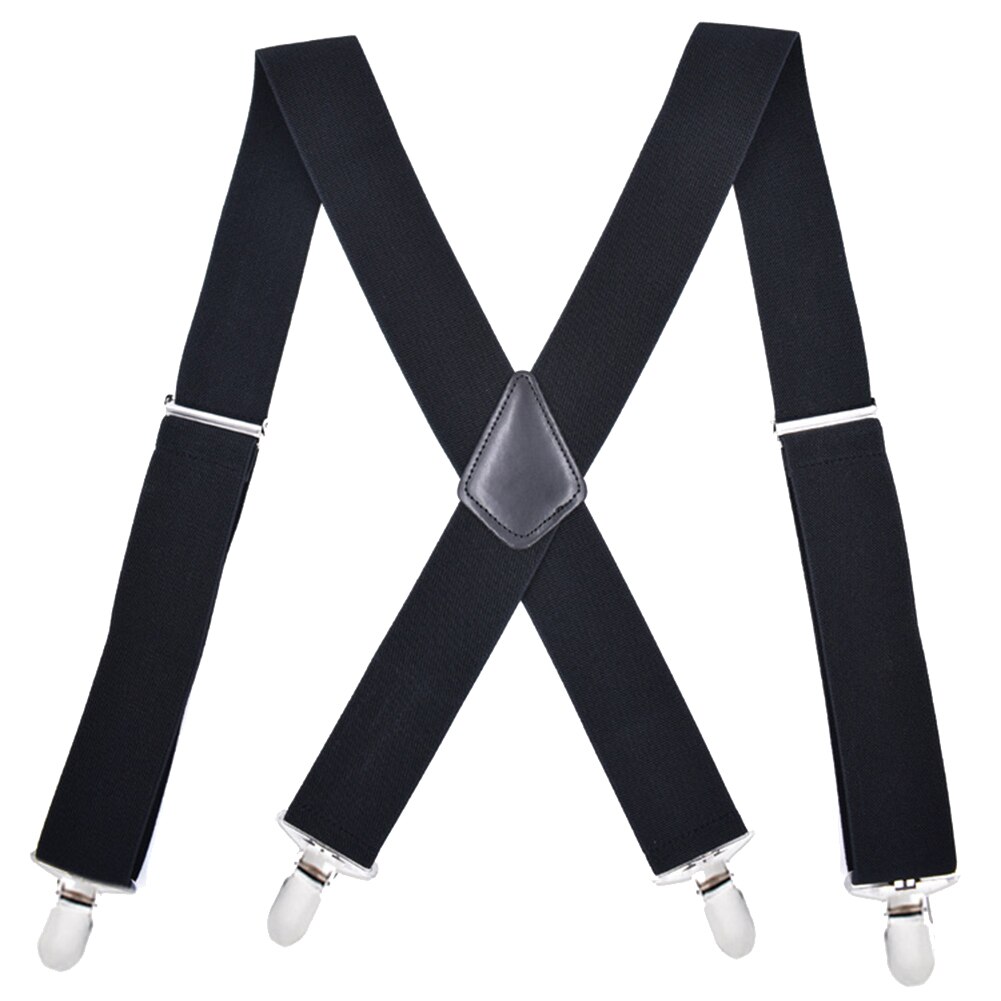 Tirantes de 5cm para hombre, pantalones de motorista de alta resistencia, elásticos, 4 Clips, MX8