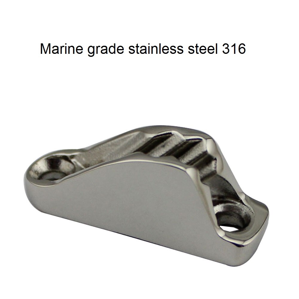 4PCS Stainless Steel Marine Sailing Rope Cam Cleats 18x48mm Flip Up Clam Clamp Jam Cleat For Sailboat Yacht Hardware