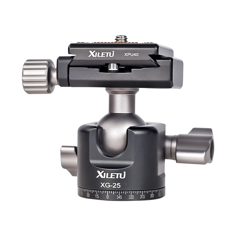 XILETU XG-25 Camera Panoramic Tripod Ball Head 360 Degree Quick Release Ballhead Mount Aluminum Alloy Ball Head With 1/4 Screw