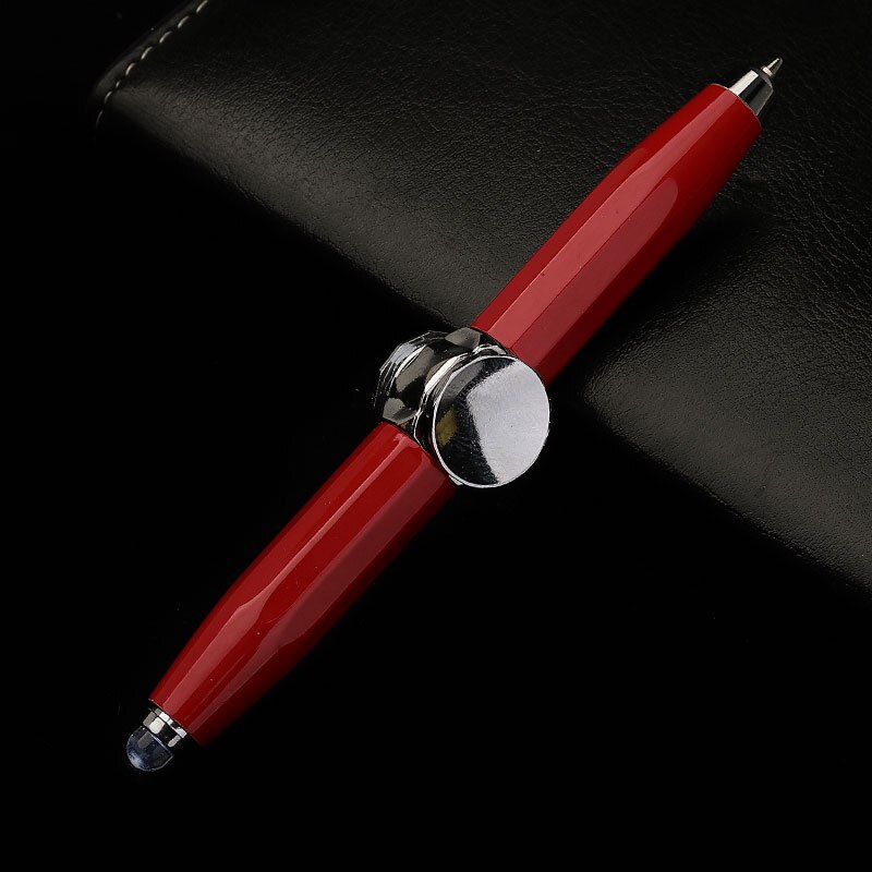 Fidget Spinner Toy kulkowe długopisy wielofunkcyjne EDC antystresowy Relief Metal Shell dzieci dorosłych Stress Relief metalowe pisanie długopisy: red