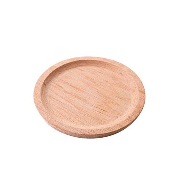 Oyourlife japanse stijl snackborden natuurlijke houten fruit dessert ontbijtborden huishoudelijke decoratie servies: 14cm