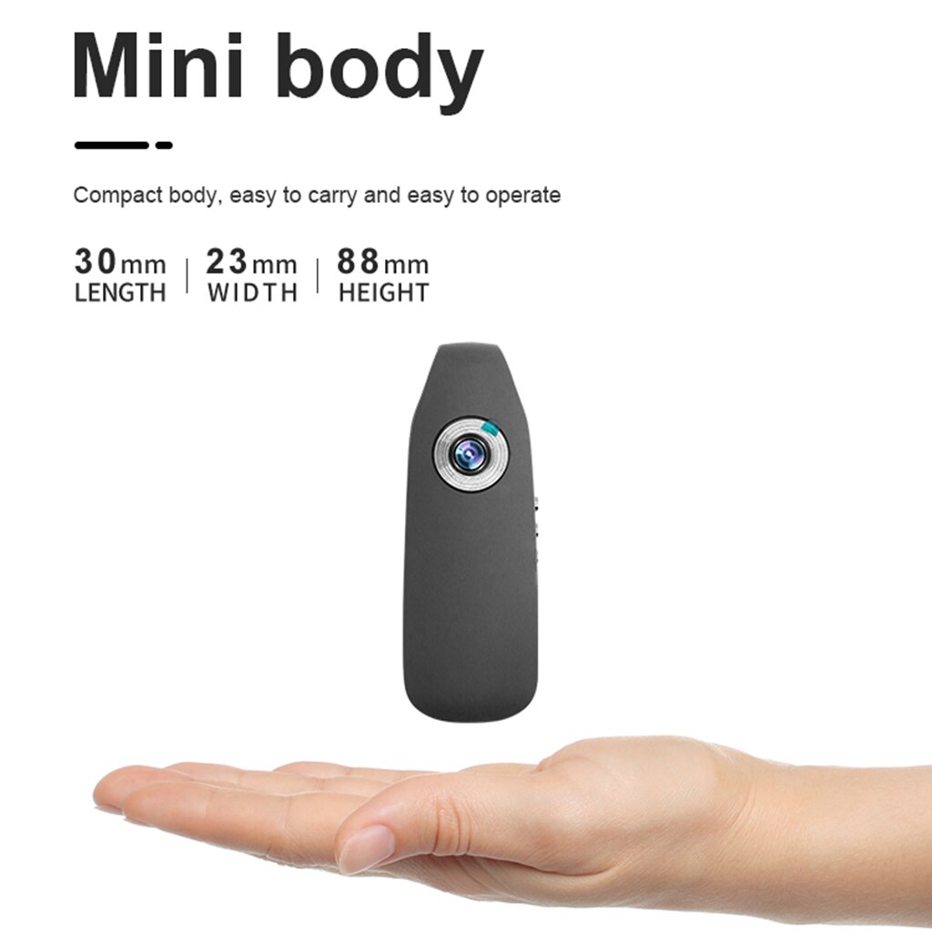 Police HD 1080P Body Camera Pocket Clip Wearable Car Dash DVR Cam 130 degree