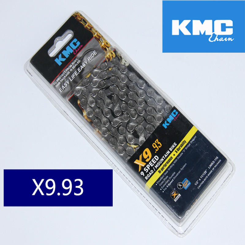 Kmc ketting x8 x9 x10 x10sl x11 x11sl goud zilver ketting mtb road fiets voor shimano ketting 8 9 10 11 SPEED 116L chain fiets: x9.93