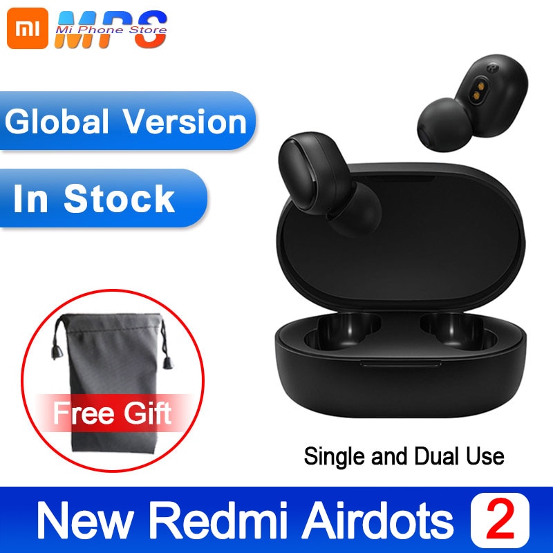 Global Version Xiaomi Redmi AirDots 2 Bluetooth5.0 Low Lag Mode TWS Bluetooth Earphone Headset BT5 True Wireless Stereo Auto