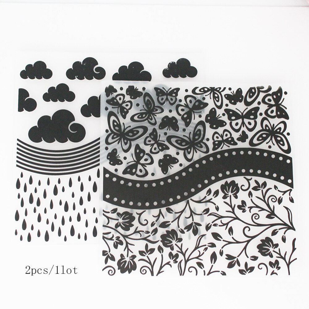 2pcs leaf grid Love sweet Concave-convex plastic embossing template paper cutting die DIY scrapbook photo album greeting: 6557