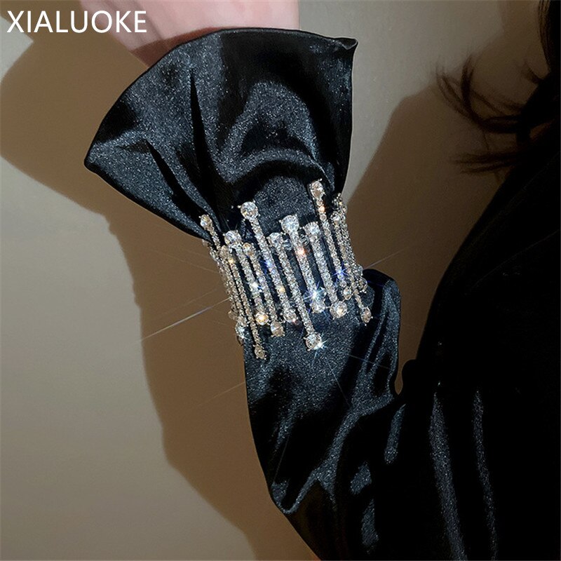 Xialuoke Mode Vol Strass Armband Voor Vrouwen Hyperbole Shiny Crystal Elastische Lijn Armbanden &amp; Bangles Partij Sieraden