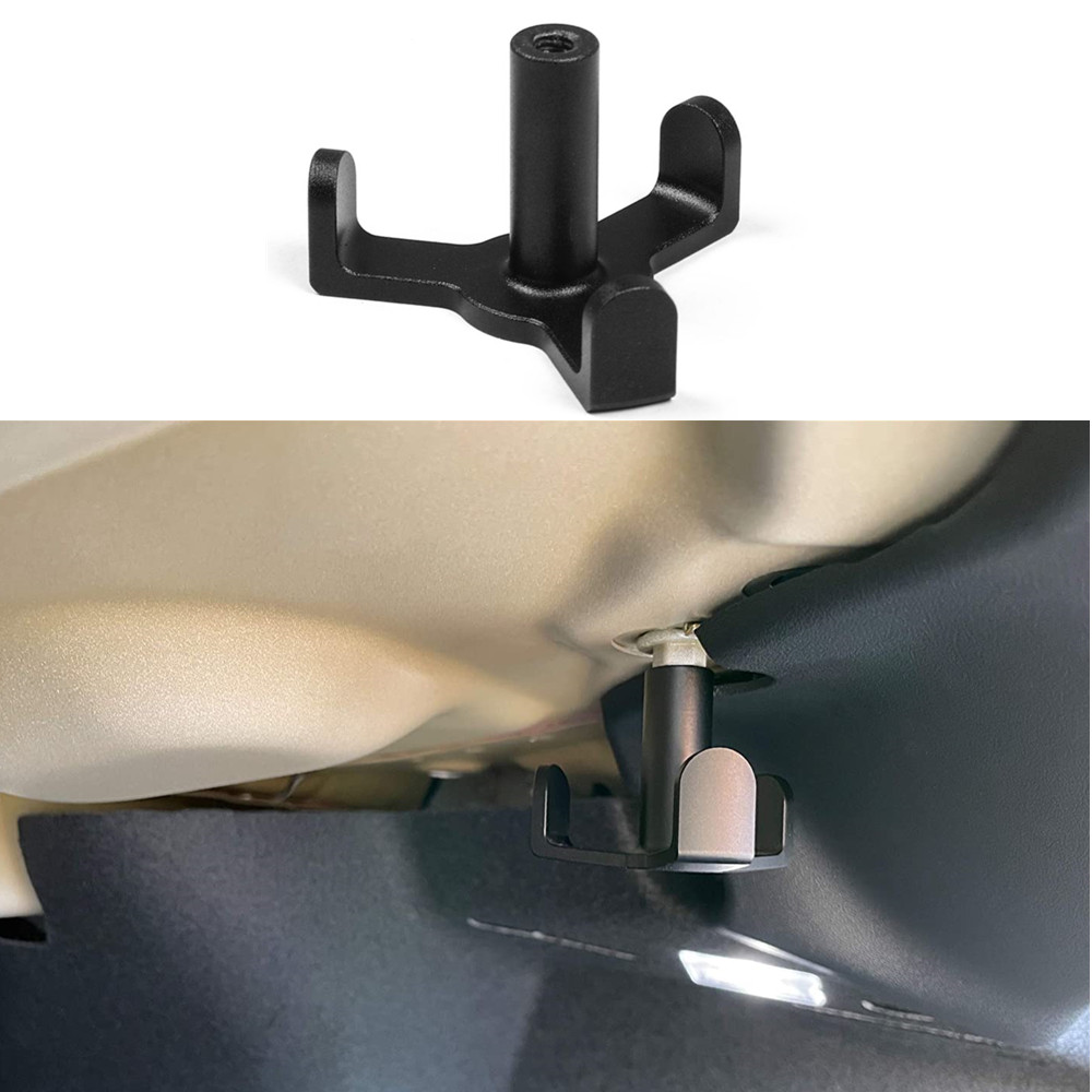 [Upgrade-Version] Aluminium Stamm Haken Auto Anhänger Einkaufstüte Haken Gepäck Fach Handschuh Tasche Haken für Tesla Modell 3 -21