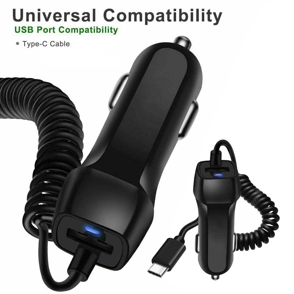 Autolader USB Snellader 3.0 Autolader Mobiele telefoon Micro Type C Snelle kabel voor Huawei Voor IPhone Android Opladers Gereedschap