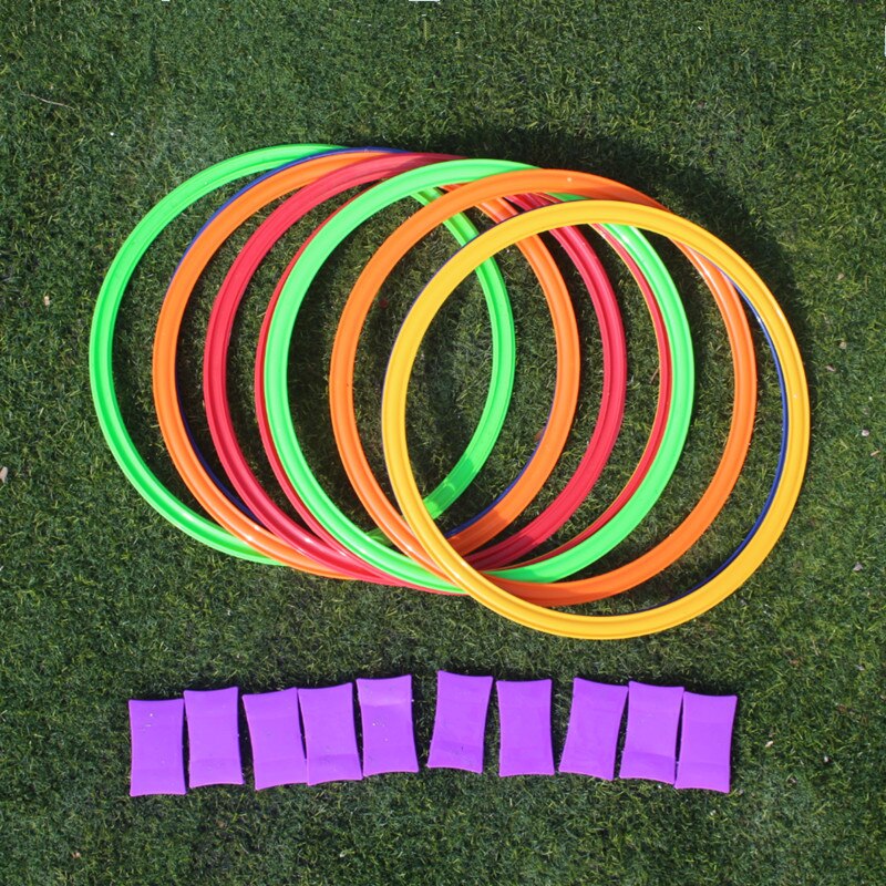 Jeu de bagues en plastique multicolores pour garçons et filles, anneaux et connecteurs pour usage intérieur ou extérieur, ensemble de jeu amusant