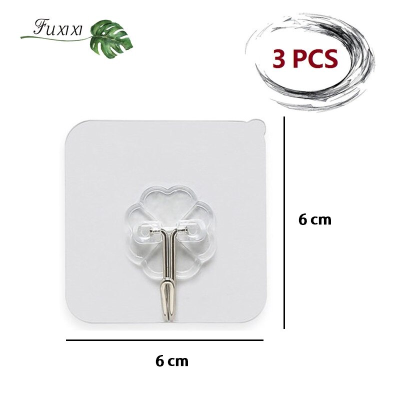 Herramientas de cocina gancho de almacenamiento de pared enchufe soporte pared adhesivo ganchos gancho de enchufe para cocina Gadgets accesorios de baño: A  3 pcs