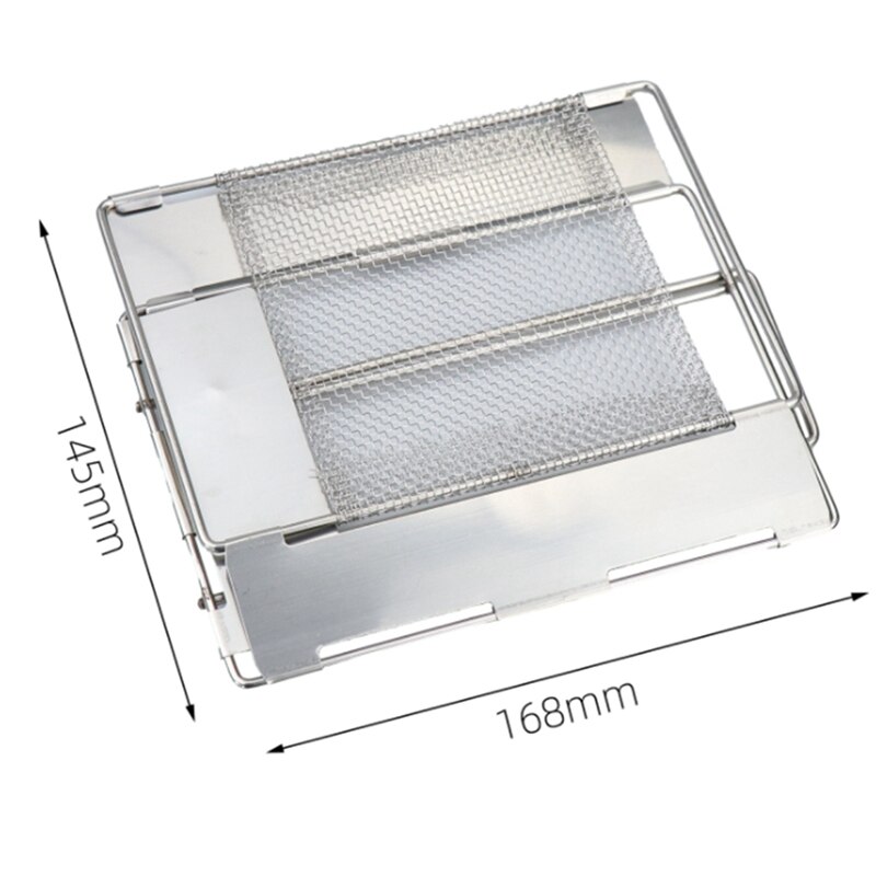 Foldable Stainless Steel Toaster Plate Portable Outdoor Camping Bread Toaster Grill for Hiking Picnic Bread Toaste Grill