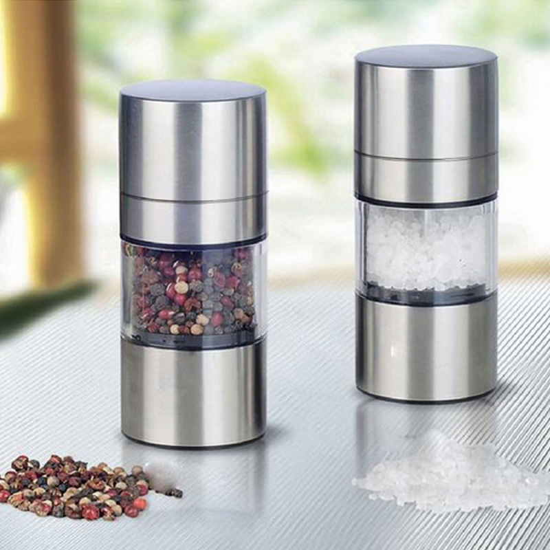 Keuken Accessoires Pepermolen Grinder Roestvrij Staal Handmatige Zout Komijn Kruiden Muller Gereedschap
