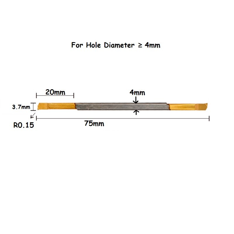 Full Size MTR Double End CNC Lathe Turning Tool One-piece Integrated Precision Boring Head Carbide Micro Boring Bar: MTR4R0.15L20DE