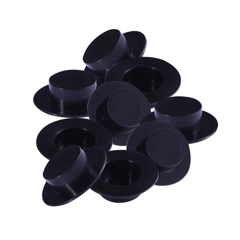 100 pièces Artisanat Mini Chapeau de Clown Décoration De Noël Mignon Bouchon Décoratif En Plastique Chapeau Haut-de-Forme Bricolage MATÉRIEL Taille S (noir)