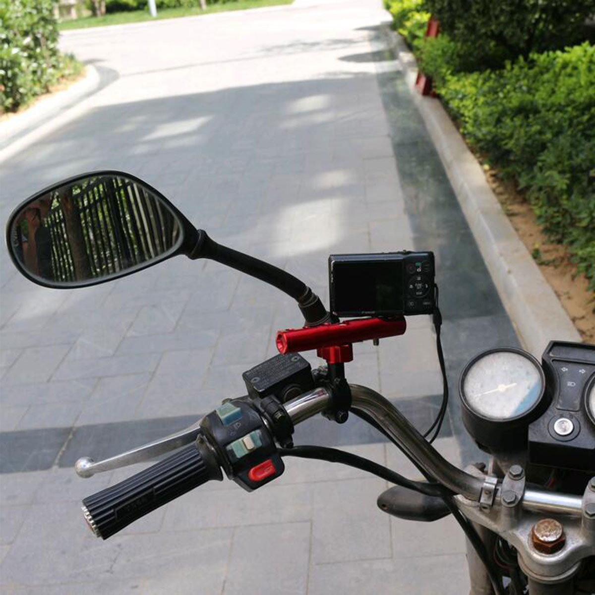 1 stuks universele spiegelmontage uitbreidingsbeugel voor motorfietsen, scooters en ATV's, ondersteunt mobiele telefoonhouder spotlights