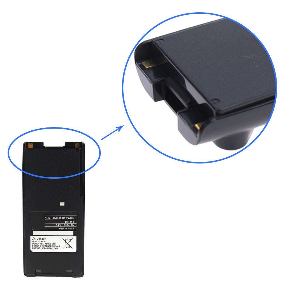 1650 mah erstatning toveis radiobatteri bp -209 bp-210 bp-222 bp-209n bp -210n bp -222n for icom radioer ic -f11 ic-f21 ic-v8