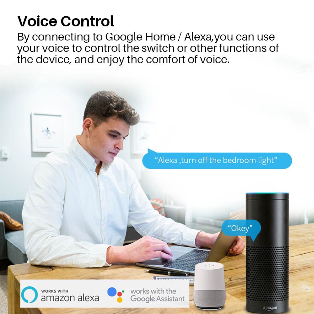 16A EWelink Wifi Switch Mini Smart 2-way DIY Switches Circuit Breaker Timer Module Support Alexa Google Home Alice SmartThings