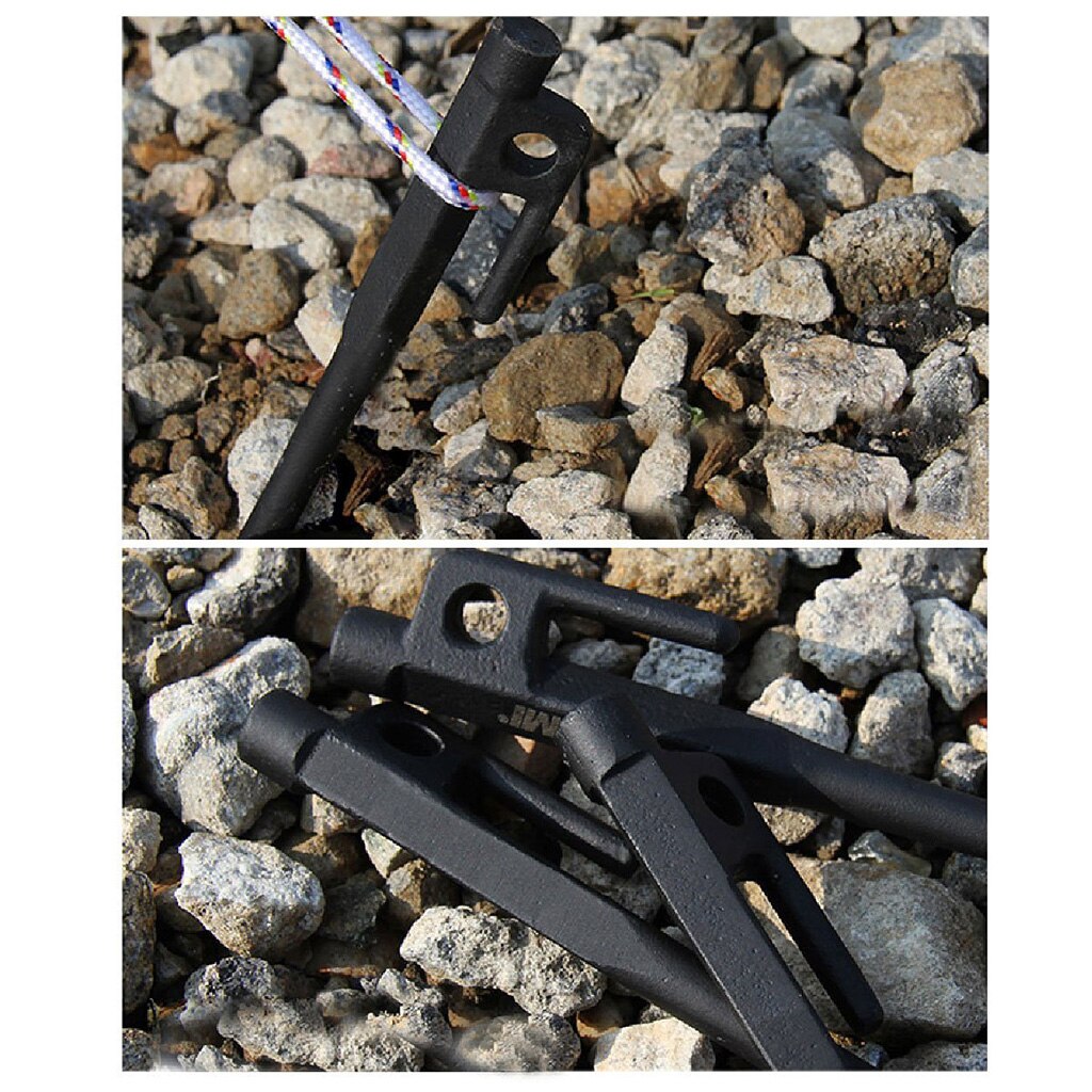 5pcs Outdoor Camping Tent Stakes Awning Tarp Ground Nails Pegs Pins Made of Durable Casting Iron