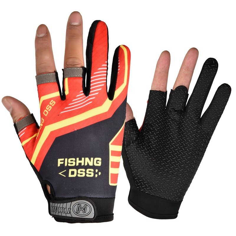 Guantes de pesca en hielo para hombre y mujer, guante sin dedos para pescar en hielo, con señuelo, aparejos de carpa, accesorios de ropa, guante deportivo cálido para exteriores, invierno,
