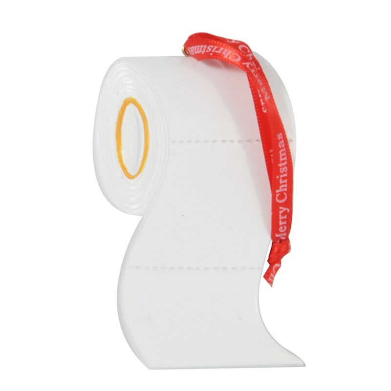 Kersthanger van hars, heldenbrief van de kerstman, kerstboom, decoratief toiletpapier, strik, familiezegen 9*8.5cm: C