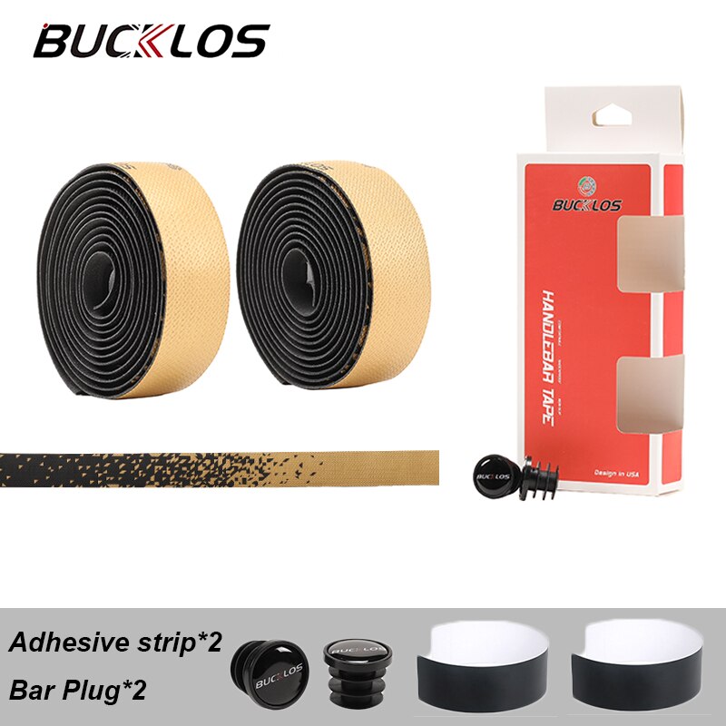 BUCKLOS trwała taśma na kierownicę roweru szosowego miękkie wygodne paski na kierownicę 3mm grubości odporne na wstrząsy taśmój szosowe części rowerowe: złoty