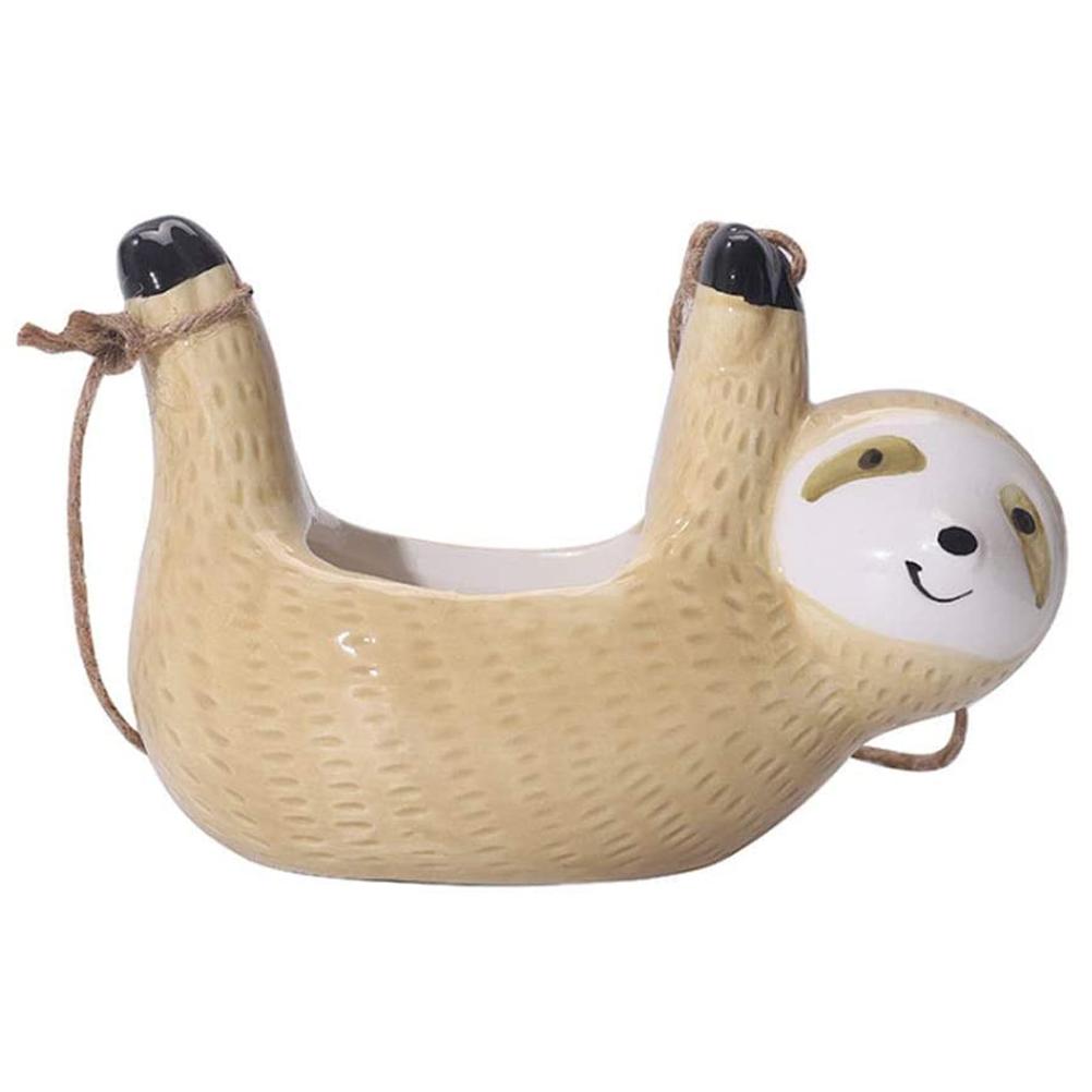 Succulent Pots Animal Planters Succulent Plant Pots Sloth Hanging Planter Hanging Flowerpot Indoor Outdoor Home Garden Decor: 1