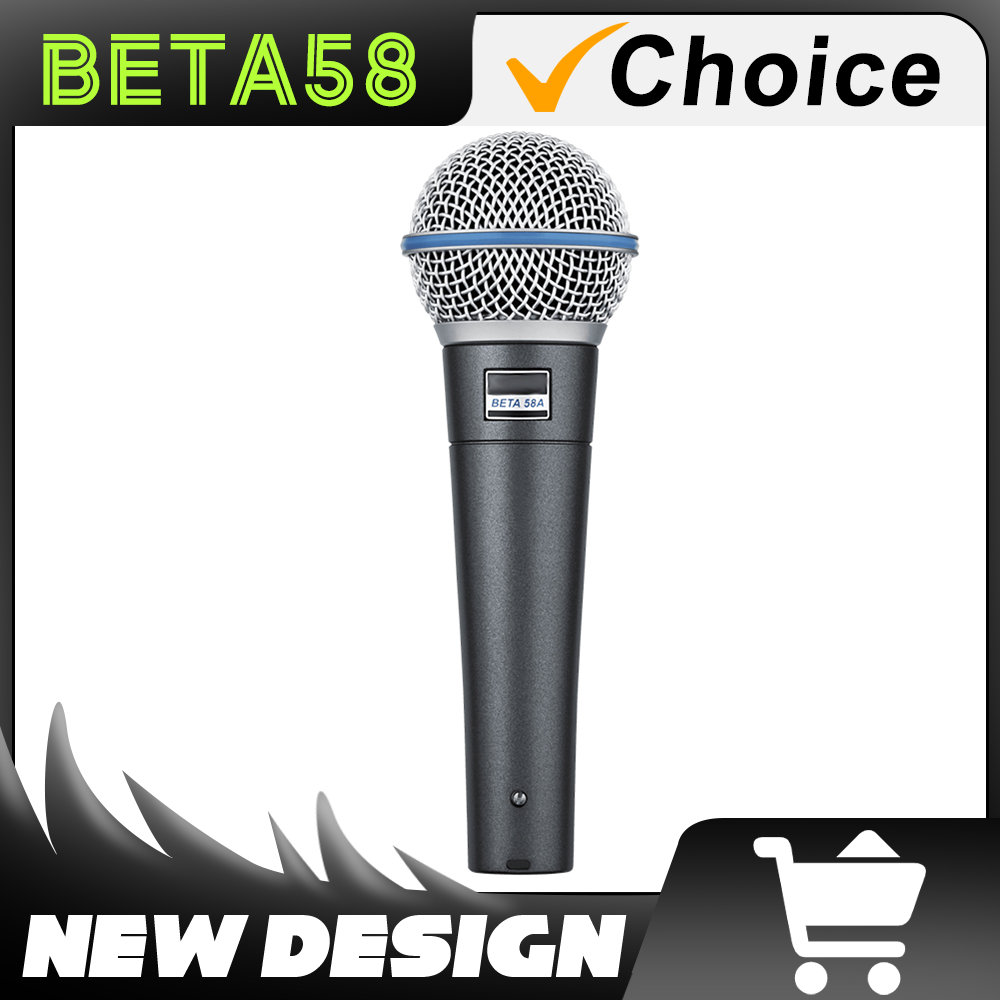 BETA58A Microphone Wired Supercardioid Dynamic Vocal Microphone Suitable for Home Karaoke Live Vocal