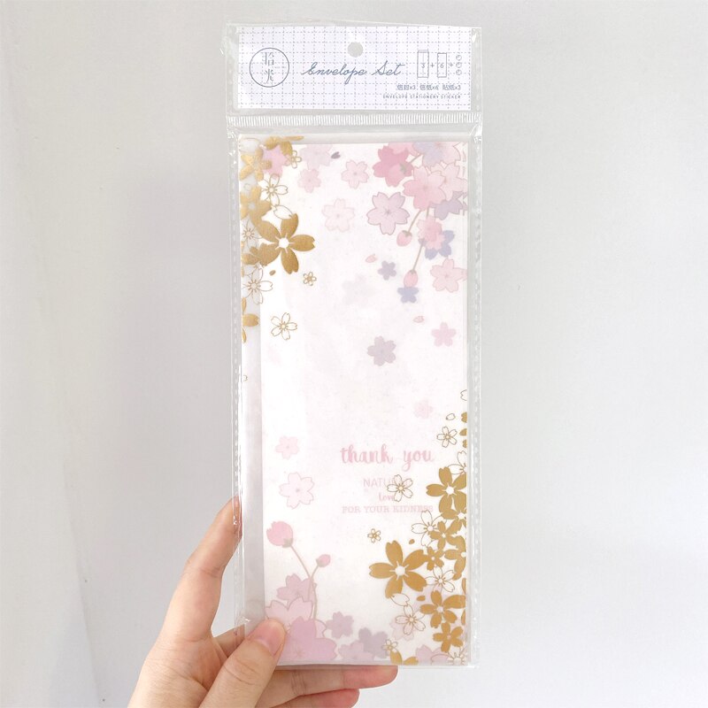 12pack Hyuna Little Flower Series Sulfuric Acid Paper Letterhead Pure Heart Dream Art Illustration 3 Envelope 6 Letter Paper set: Flower