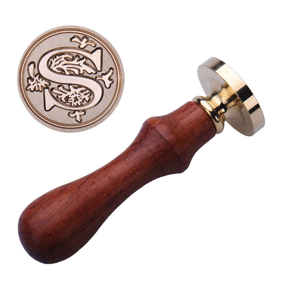 Brand Retro 26 Letter A - Z Wax Seal Stamp Alphabet Letter Wedding Invitation Wood Stamp Kits Replace Head Tools Sets