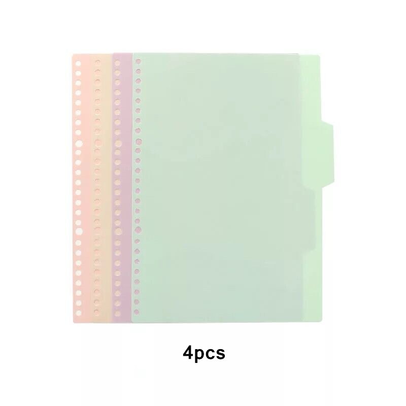 Minkys 60 ark  b5 26 ringar lösa anteckningsböcker diy linje / rutnät / cornell agenda separator sida skolpapper: Separator sida 4 st