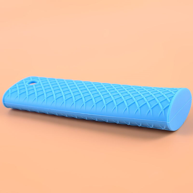 Funda para asa de cazo antideslizante, piezas de utensilios de cocina, olla de silicona única, mango de sartén: blue