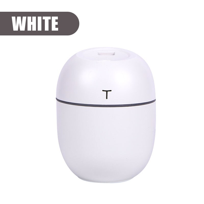 Mini humidificador de aire ultrasónico 200ML USB Copa deslumbrante difusor de aceites esenciales LED niebla que hace el humidificador purificador del hogar: Blanco