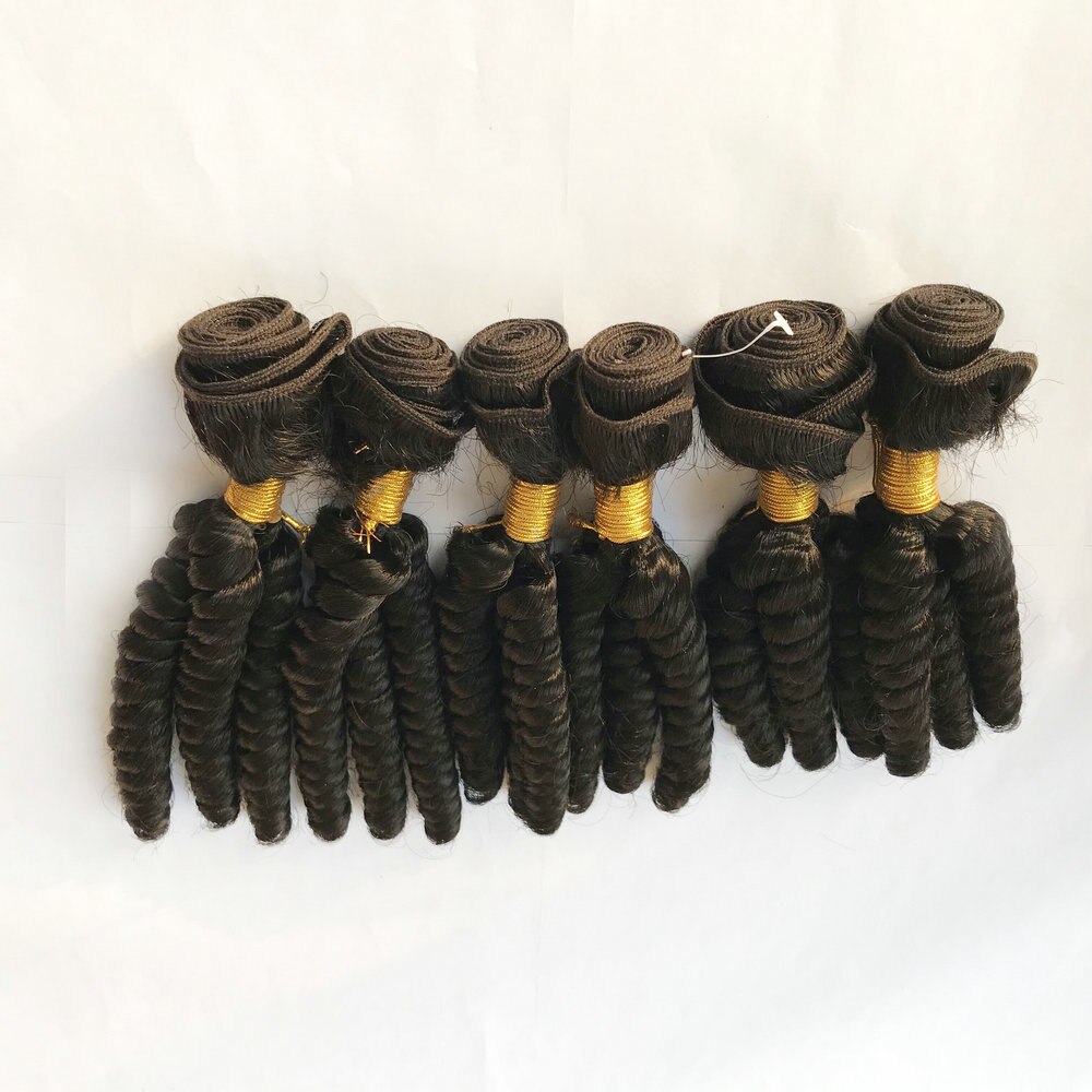 Adorable Full Packet Synthetic Hair Weaving Loose Wave 6 In 1 Set,Soft Heat Resistant Fiber Hair Bundles Go 6pcs Ombre Color